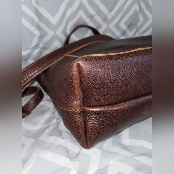 AUTHENTIC PORTLAND LEATHER GOODS  CROSSBODY / SATCHEL ZIP TOP TOTE BROWN - Picture 10 of 16
